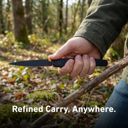 🔥Last Day Sale 49% OFF🎉Stealth Black Aluminum EDC Folding Knife