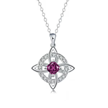Mystical Birthstone Witches Knot Necklace – Natural Crystal🔮💞Protect Your Loved Ones