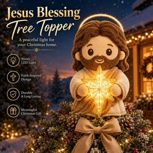 ⏳ Last Day 49% OFF – ✝️Jesus/Mary Christmas Tree Topper