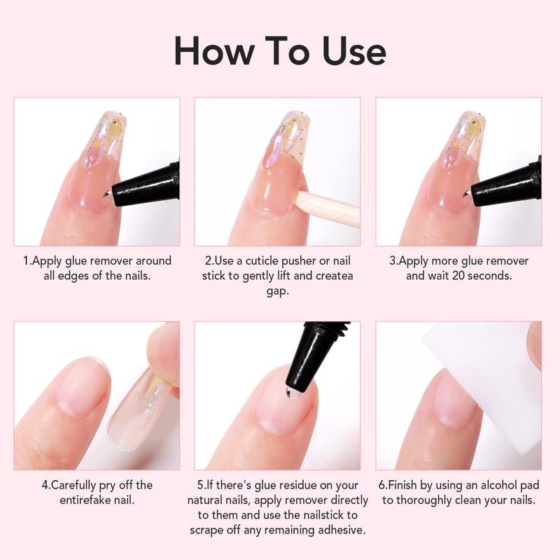 🔥 Last Day Limited Time Promotion🔥Newly Upgraded 10g Quick-Drying Semi-Solid Nail Glue with 10ml Remover – Long-Lasting Adhesive Gel