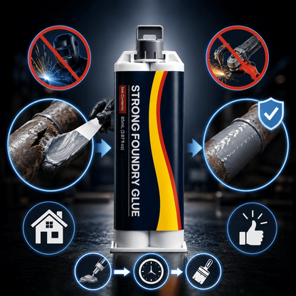 🔥 Industrial Waterproof High Temp Metal Repair Foundry Glue ⚙️