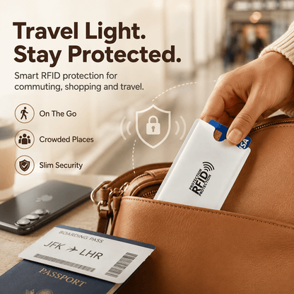 🔒💳 Metallic RFID Blocking Credit Card Sleeve