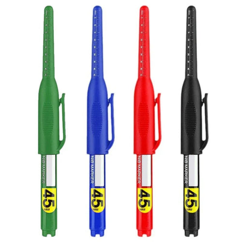 🖊 Pack of 4 Deep Hole Marker Pens with 45mm Extra Long Nib