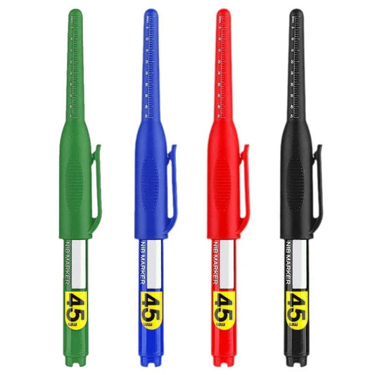 🖊 Pack of 4 Deep Hole Marker Pens with 45mm Extra Long Nib