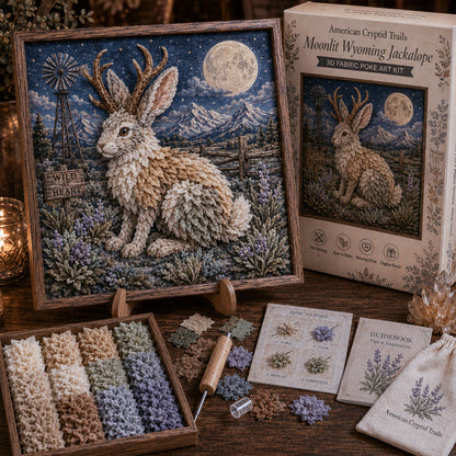 🔦No-Sew American Cryptid Craft Kit 👣DIY 3D Fabric Art with Bigfoot, Mothman & More