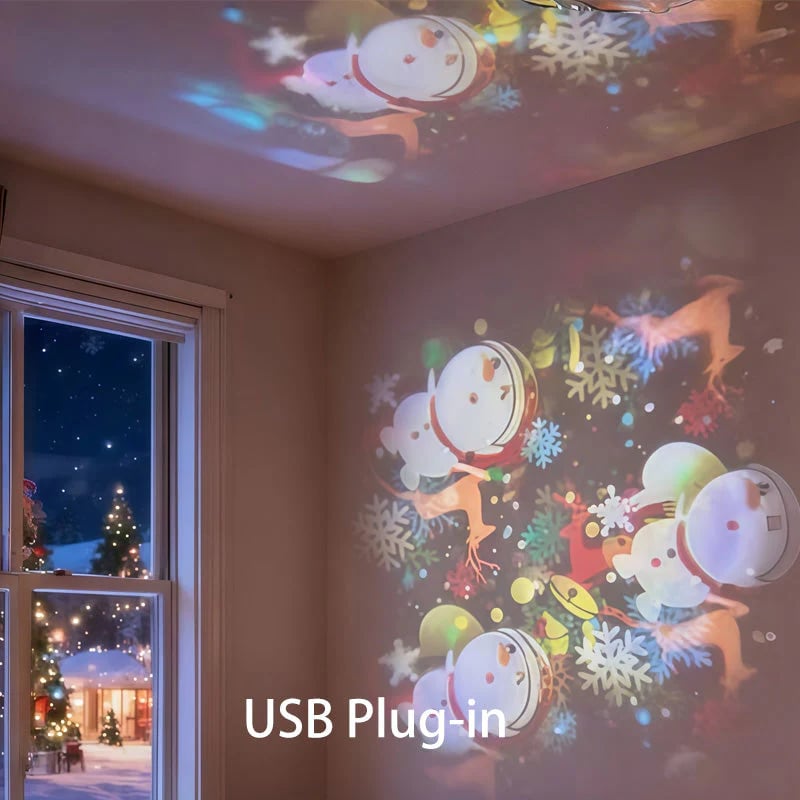 Multi-Themes Dynamic Rotating Ocean Projection Night Light