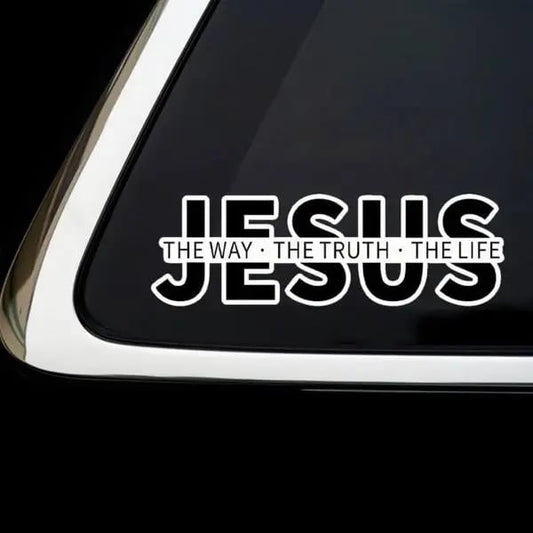 🔥Last Day 49% OFF✝️Jesus The Way The Truth The Life Christian Vinyl Bumper Sticker