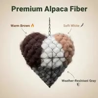 🔥LAST DAY 50% OFF - 🕊️🏡Handmade Natural Alpaca Fiber Bird Nesting Heart❤️Bird lovers gift