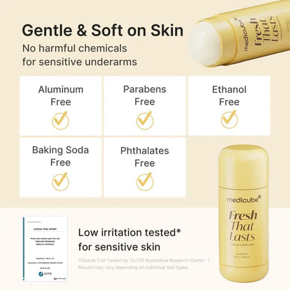 Vanilla Pistachio Deodorant – 24H Odor Control, Aluminum-Free, Kojic Acid + Turmeric, K-Beauty