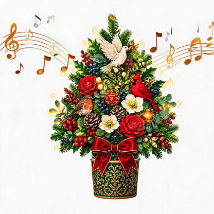 🌲 Pop-Up 3D Christmas Tree Card ✨ Turns Into Freestanding Festive Table Decor