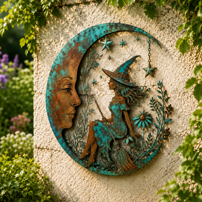 Last Day 50% OFF🌙🐝 Enchanted Crescent Moon Bee Wall Art