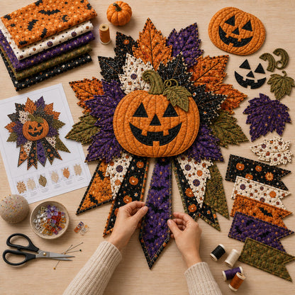 ⏳ Last Day 49% OFF – 🎃 Beginner-Friendly Oversized Halloween Character Quilted Door Hanger Sewing Kit | Complete Kit with All Tools & Step-by-Step Guide Included 💕