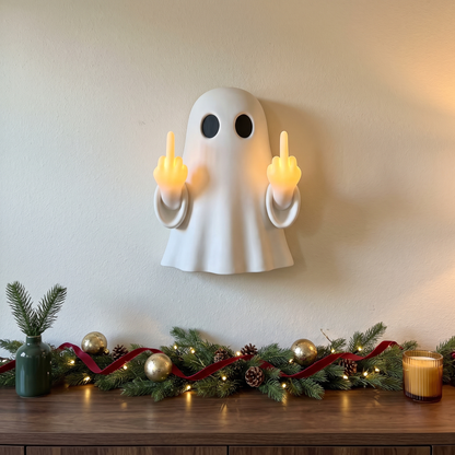 Light-Up Middle Finger Santa Wall Décor