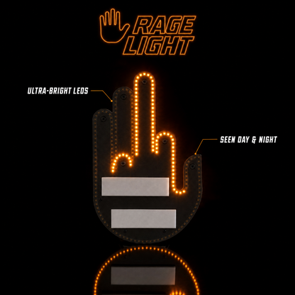🚗 Rage Light – 4-Gesture LED Car Window Sign with Remote