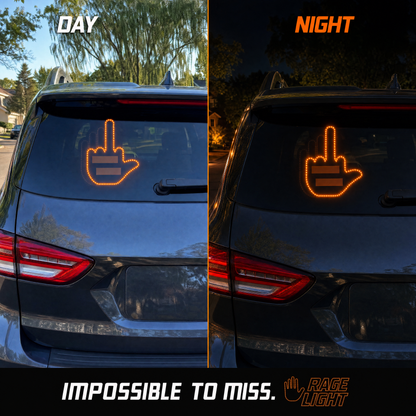 🚗 Rage Light – 4-Gesture LED Car Window Sign with Remote