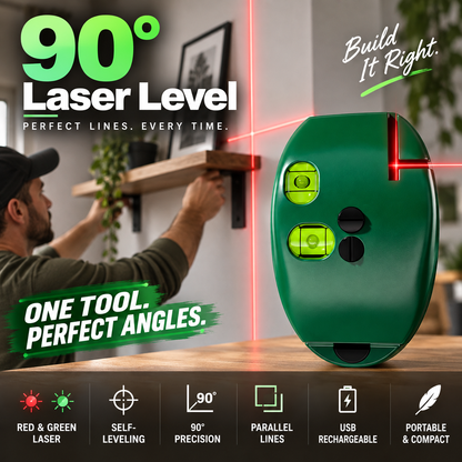🔧90° Laser Square – Dual-Line Layout Guide for Tiling & DIY