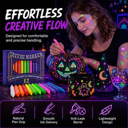 Novocanvas Glow Party Tattoo Pens