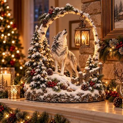 🐮 Highland Cow Christmas Lantern – Cozy Woodland Holiday Décor🎄