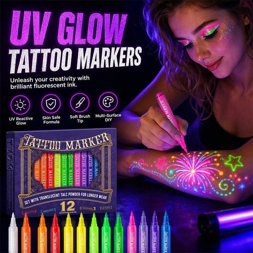 Novocanvas Glow Party Tattoo Pens