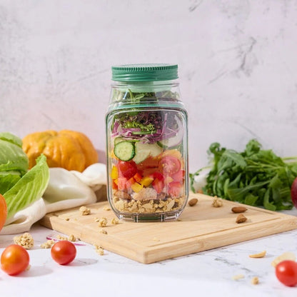 🥗 Portable Leakproof Salad Container Lid-to-Bowl Design for Gym Office Travel