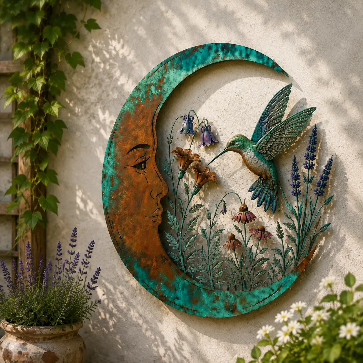 Last Day 50% OFF🌙🐝 Enchanted Crescent Moon Bee Wall Art