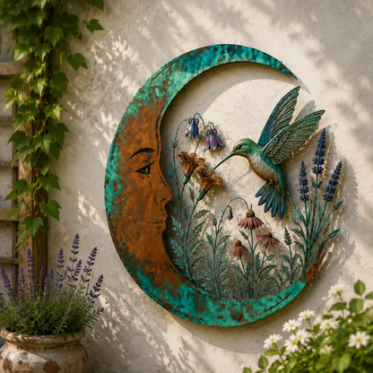 Last Day 50% OFF🌙🐝 Enchanted Crescent Moon Bee Wall Art