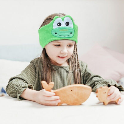 Soft Elastic Comfortable Wireless Music Earphones, Kids Animal Sleeping Headphones