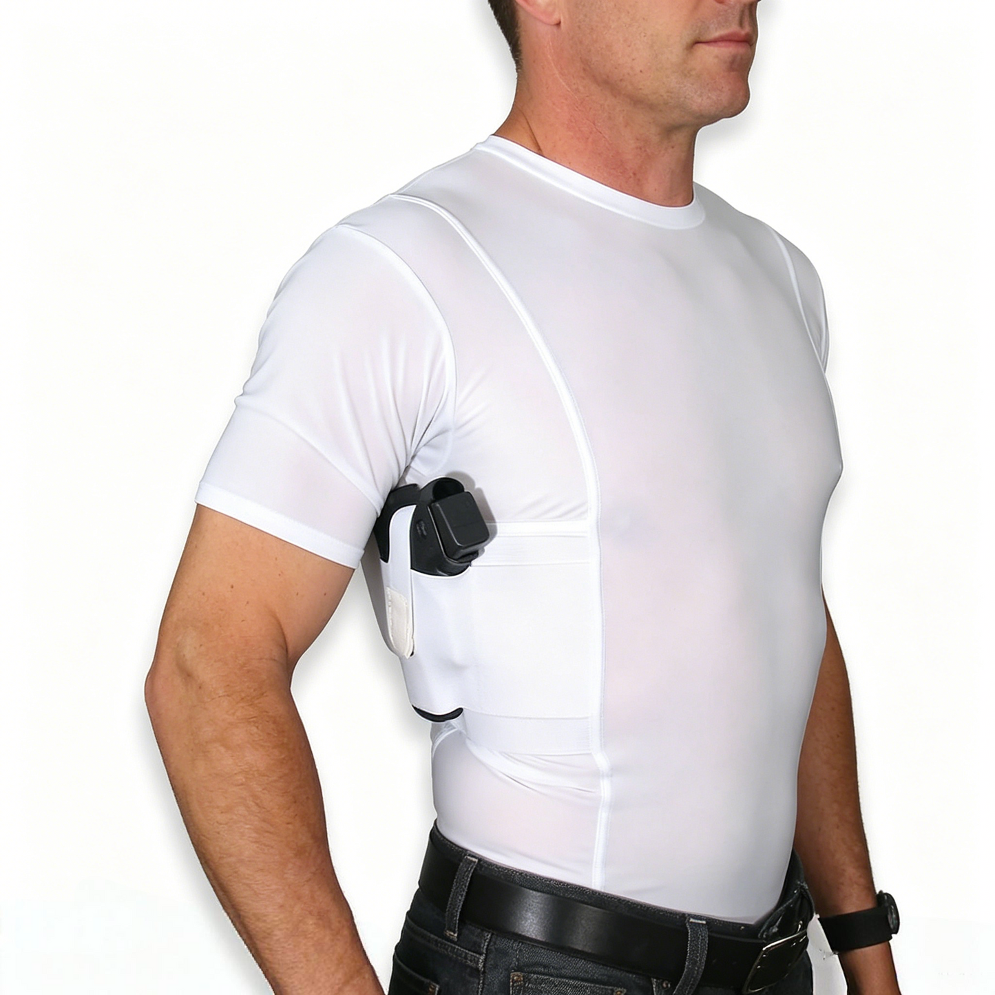 🎯 Stealth Carry Concealed Carry Tee – Dual Built-In Holster Shirt