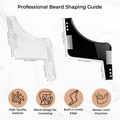 2 Pack Multi-Style Beard Shaping Template Tool