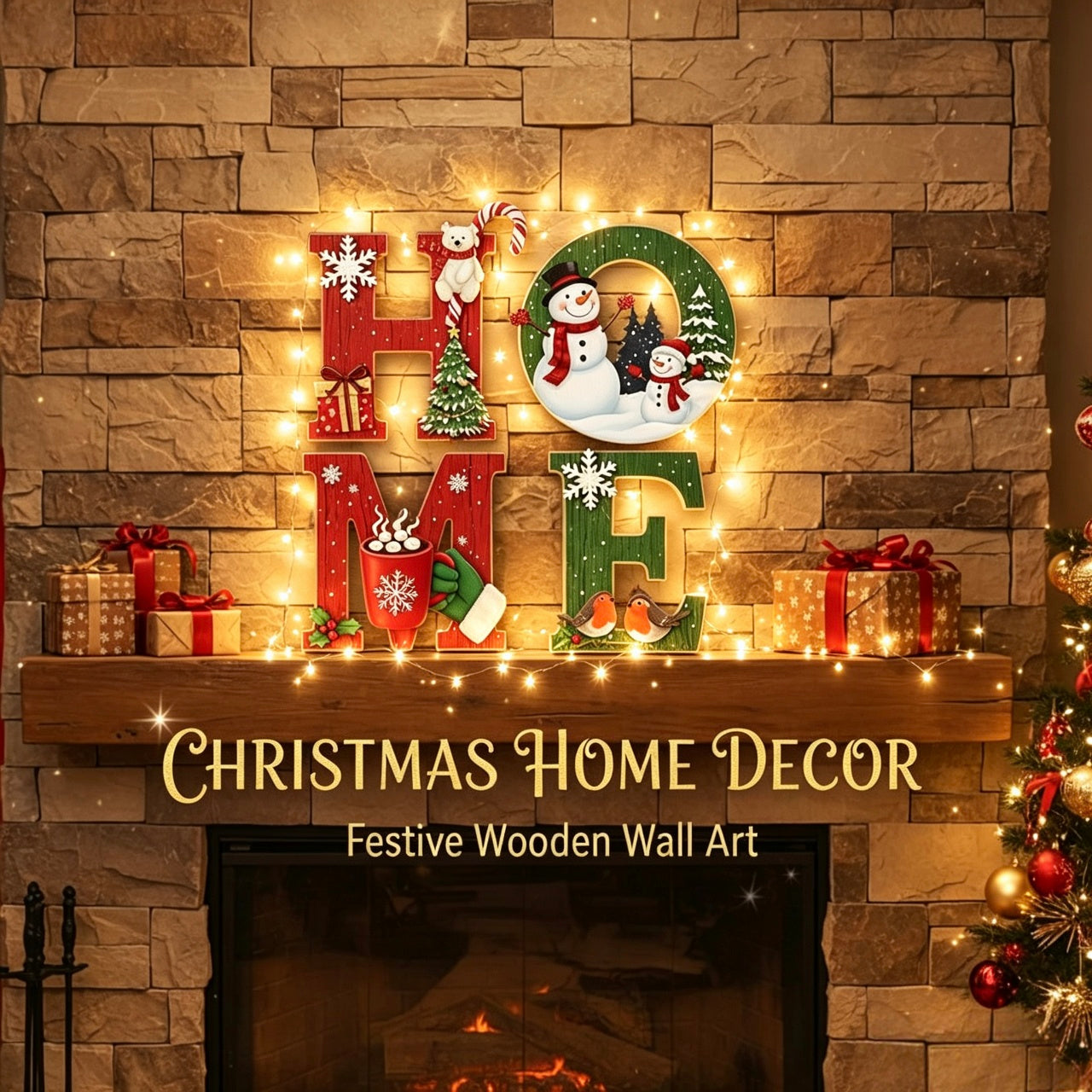 🔥Most Popular in 2026🎄Heritage Christmas Holiday Wooden HOME Sign