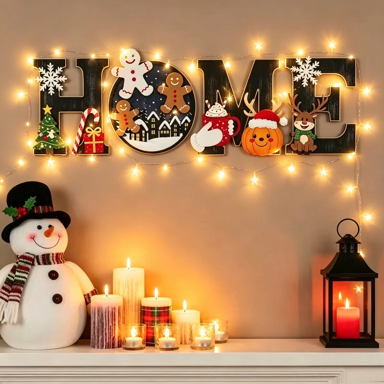 🔥Most Popular in 2026🎄Heritage Christmas Holiday Wooden HOME Sign