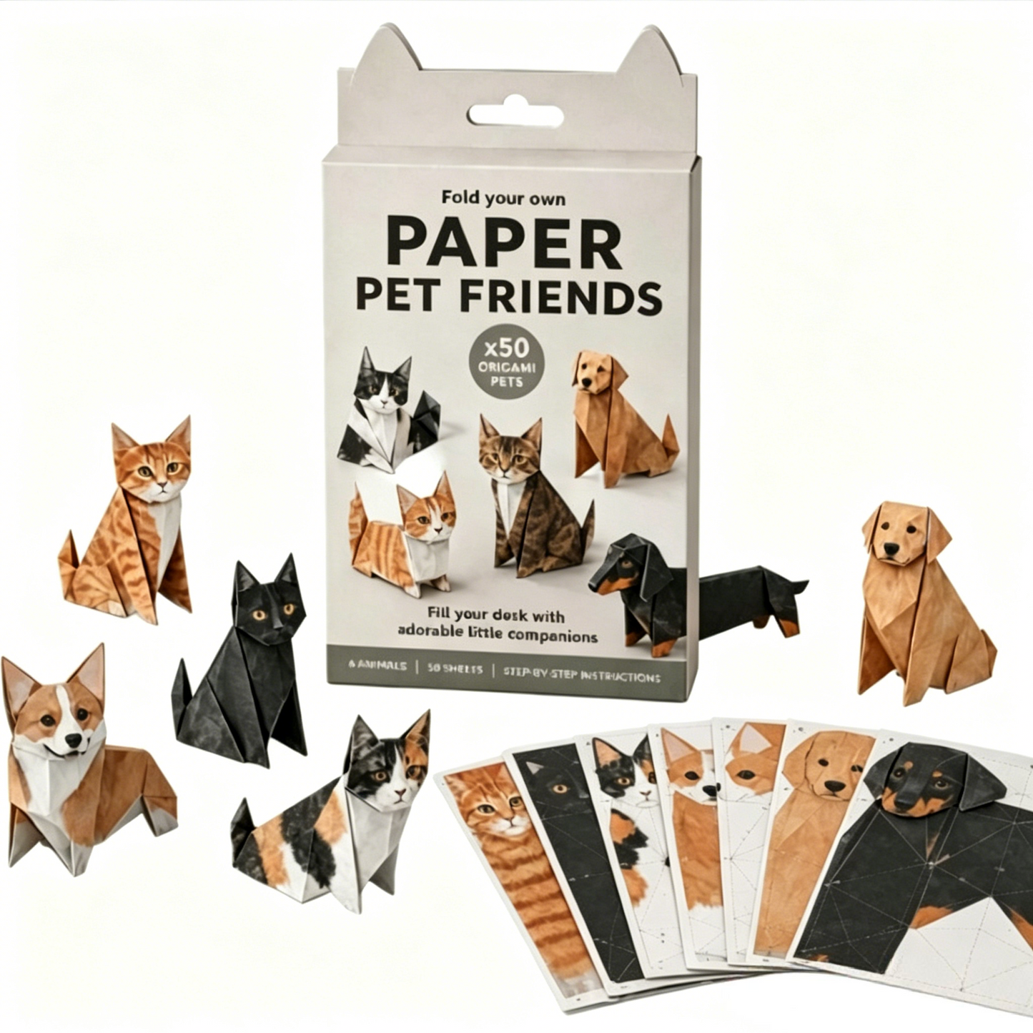 ✨ Cute Animal Origami Kit | Fold Your Own Zoo, Pets & Nature Friends