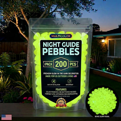 🌈Colorful Glow-in-the-Dark Garden Stones