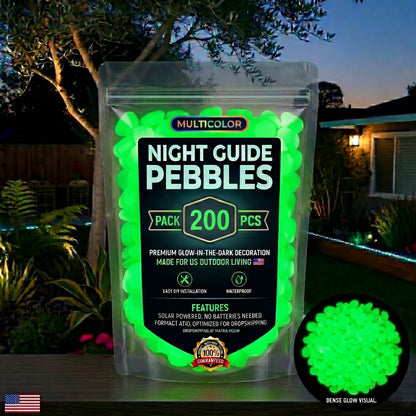 🌈Colorful Glow-in-the-Dark Garden Stones