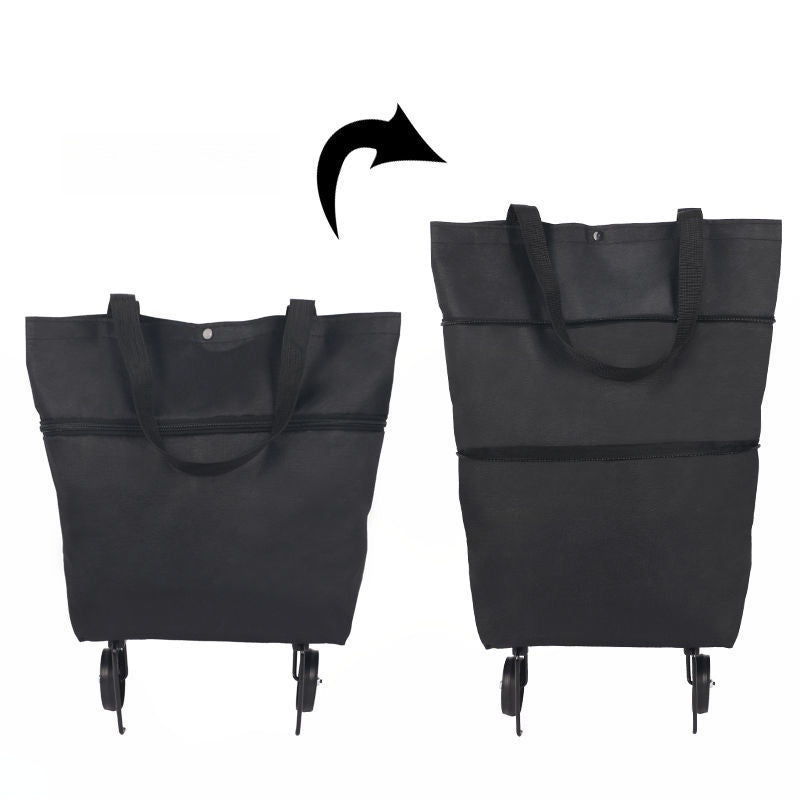 ⏰Last 4 hours Sale: Save 49%🛒 Large Capacity 2-in-1 Foldable Shopping Cart & Rolling Tote