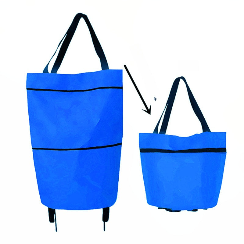 ⏰Last 4 hours Sale: Save 49%🛒 Large Capacity 2-in-1 Foldable Shopping Cart & Rolling Tote
