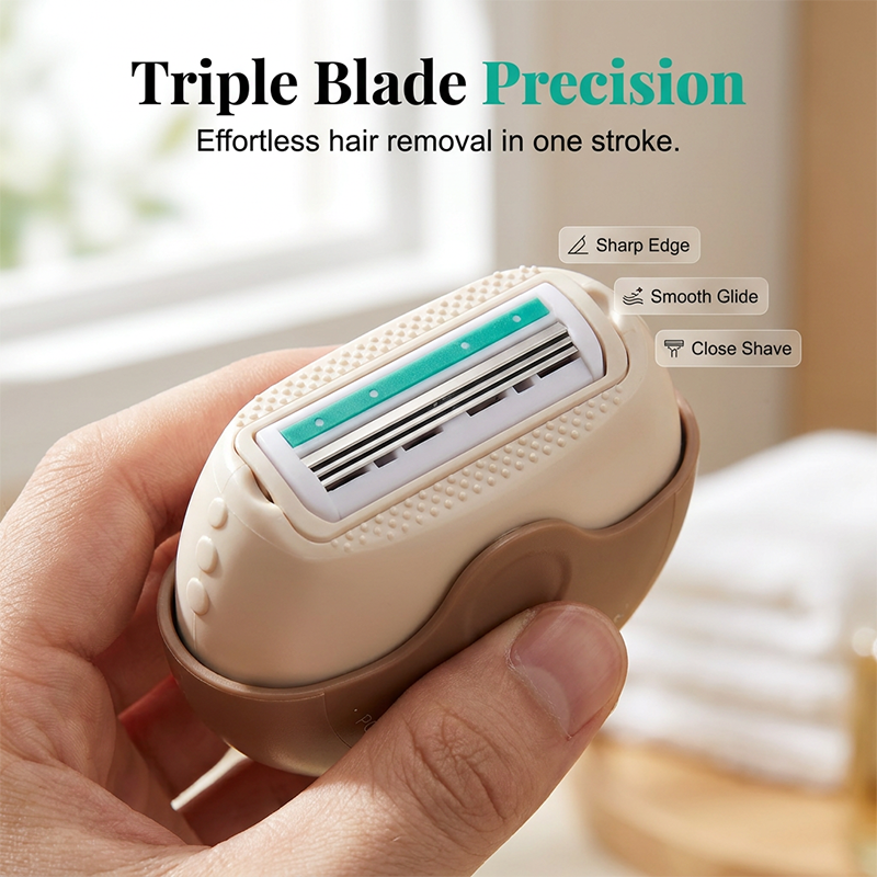 🔥 Summer Limited Deal: 49% OFF ☀️ Portable 3-Layer Hair Shaver with Rotating Cover