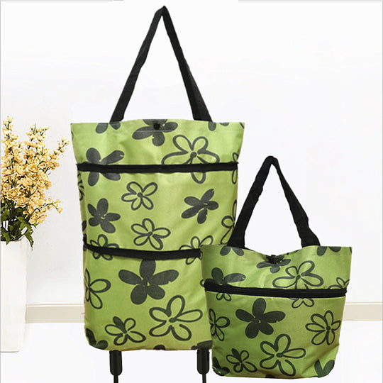 ⏰Last 4 hours Sale: Save 49%🛒 Large Capacity 2-in-1 Foldable Shopping Cart & Rolling Tote