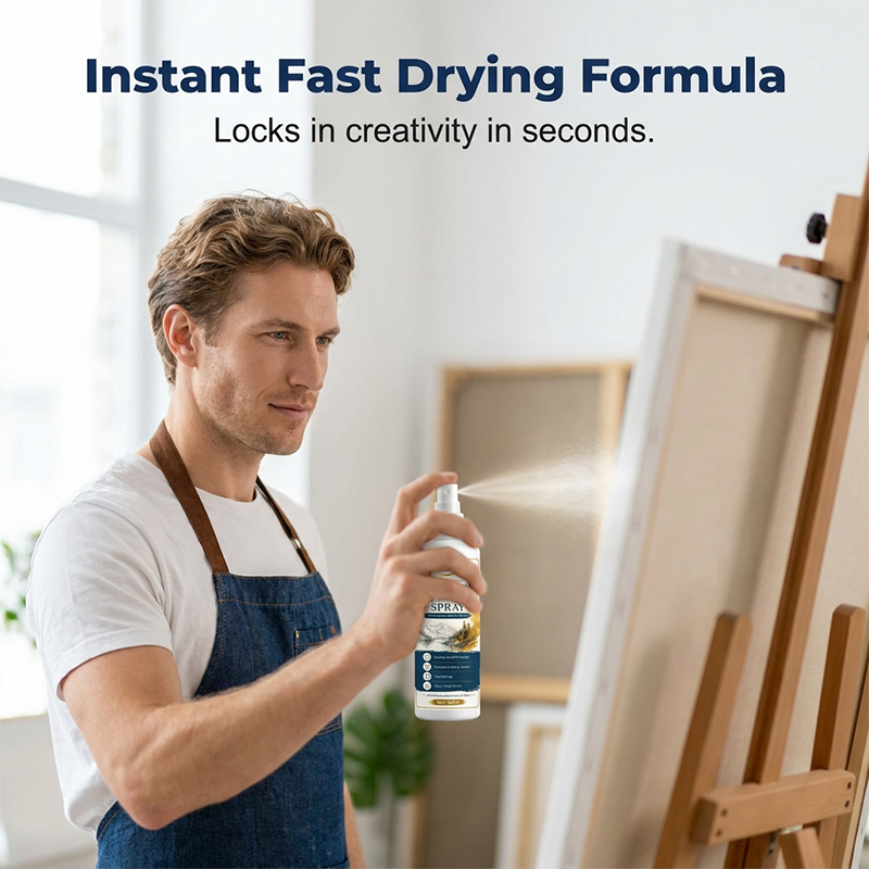 🥳50K+ SOLD!🎨Quick-Dry Artist Fixative Spray🖌️ Smudge-Proof Matte Finish