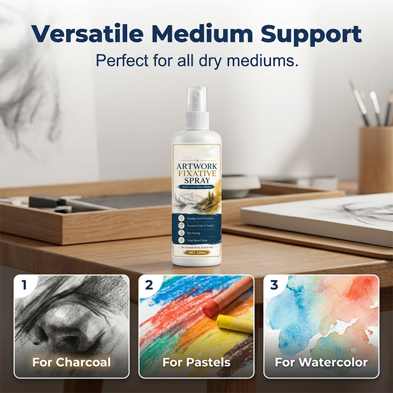 🥳50K+ SOLD!🎨Quick-Dry Artist Fixative Spray🖌️ Smudge-Proof Matte Finish