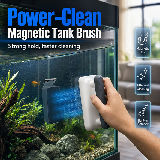 🧲 Magnetic Aquarium Glass Cleaner – Dual-Sided Algae Scraper Brush