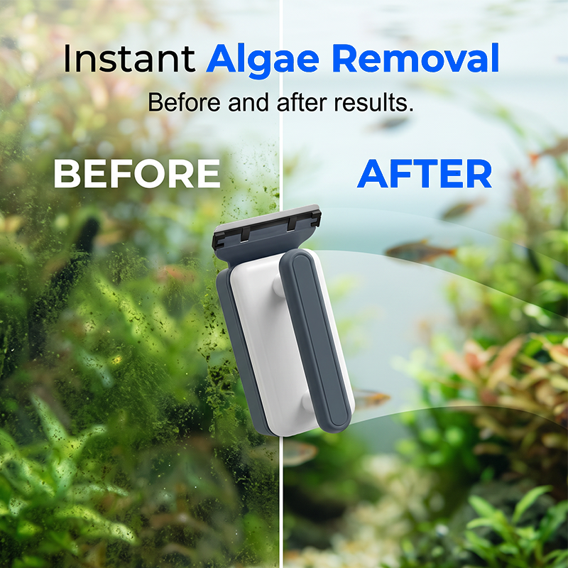 🧲 Magnetic Aquarium Glass Cleaner – Dual-Sided Algae Scraper Brush