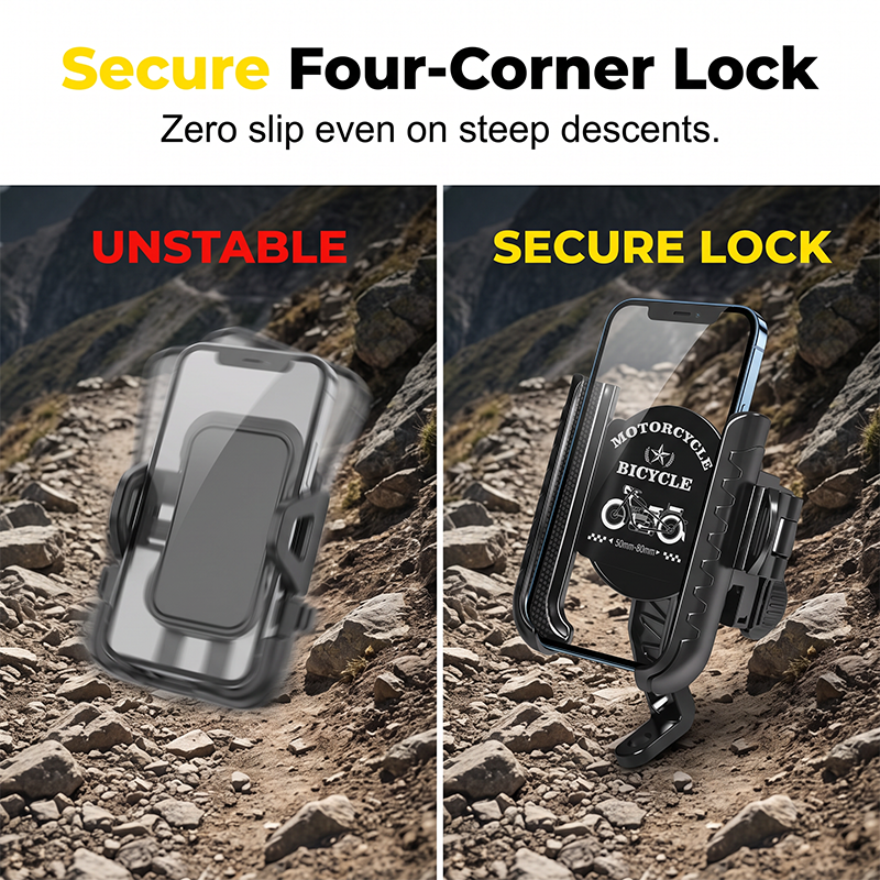 Quick-Release Bike Phone Mount with Secure Lock👍