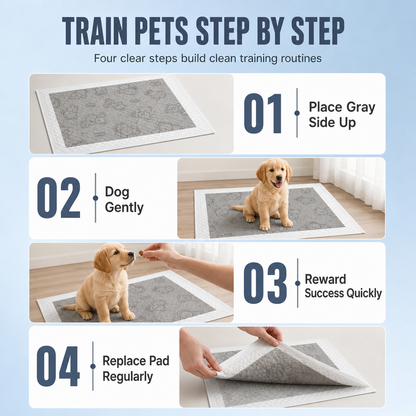 🐾 Charcoal Odor Control Pet Training Pads | Fast Absorbent & Leak Resistant