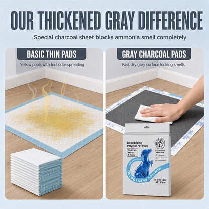 🐾 Charcoal Odor Control Pet Training Pads | Fast Absorbent & Leak Resistant