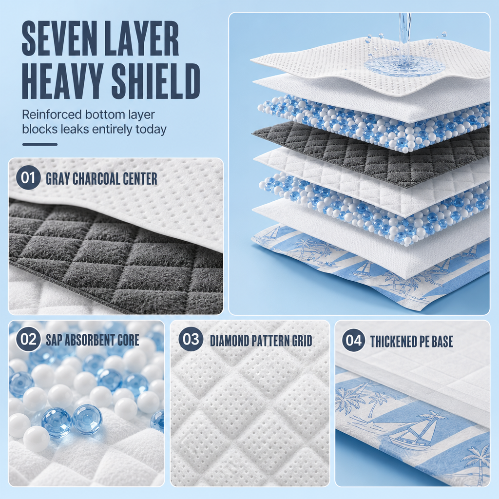🐾 Charcoal Odor Control Pet Training Pads | Fast Absorbent & Leak Resistant
