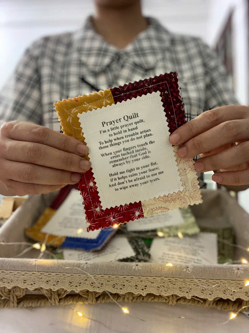 Prayer Hug Pocket Quilt – a four-inch hug from God