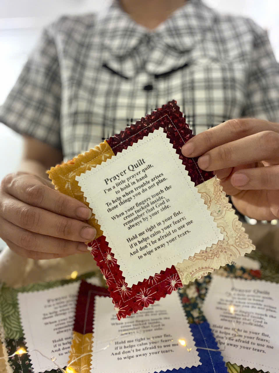 Prayer Hug Pocket Quilt – a four-inch hug from God