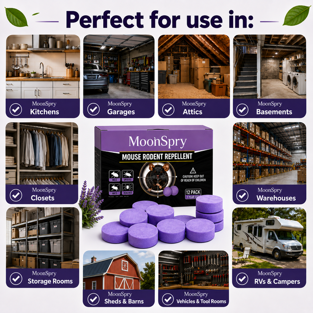 ✅ 10,000+ Happy Customers 🐭 All-Natural Peppermint & Cinnamon Pest & Rodent Repellent Pucks 🕷️🐍